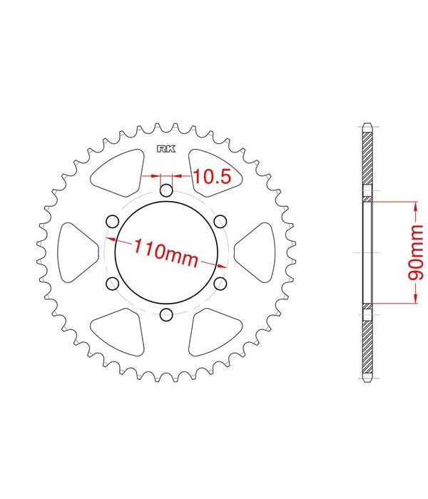 Corona de aluminio 42 dientes