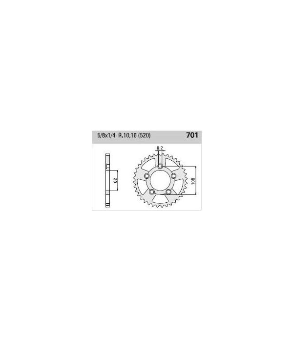 Corona de aluminio 52 dientes