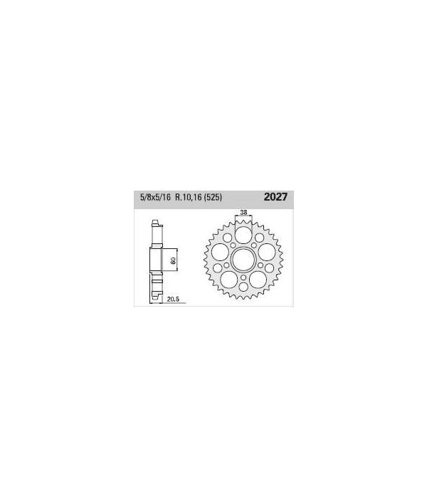 Corona de aluminio 36 dientes