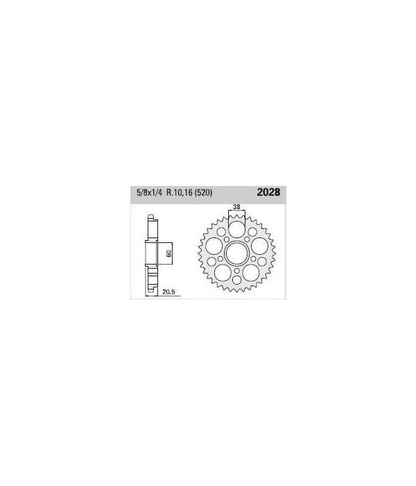Corona de aluminio 39 dientes