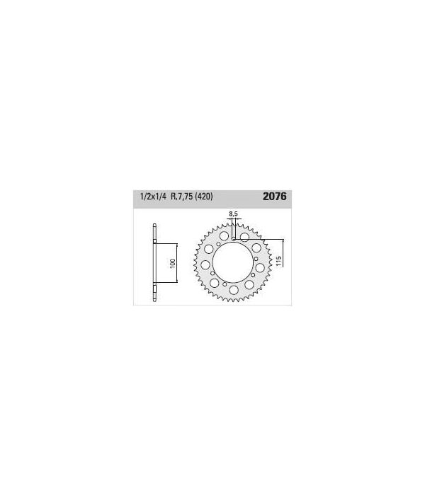 Corona de acero 46 dientes