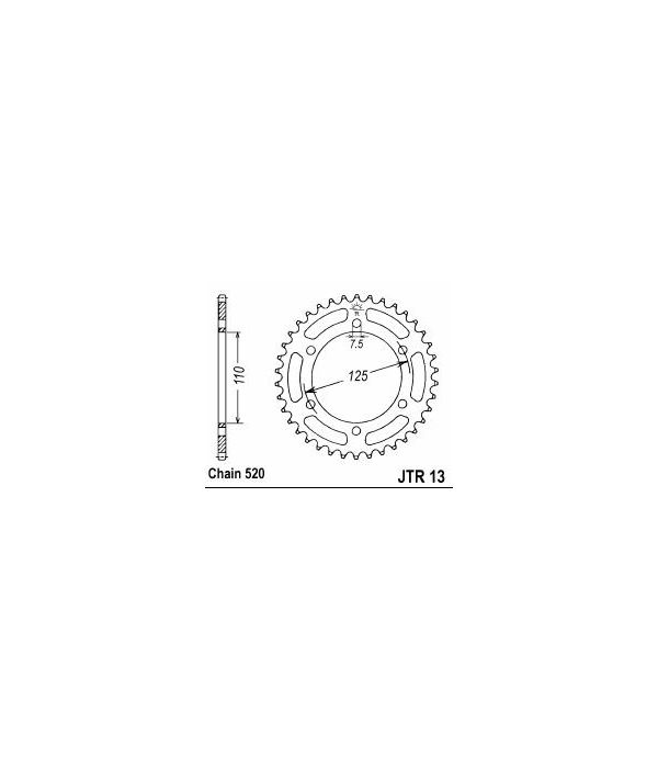 Corona de acero 38 dientes