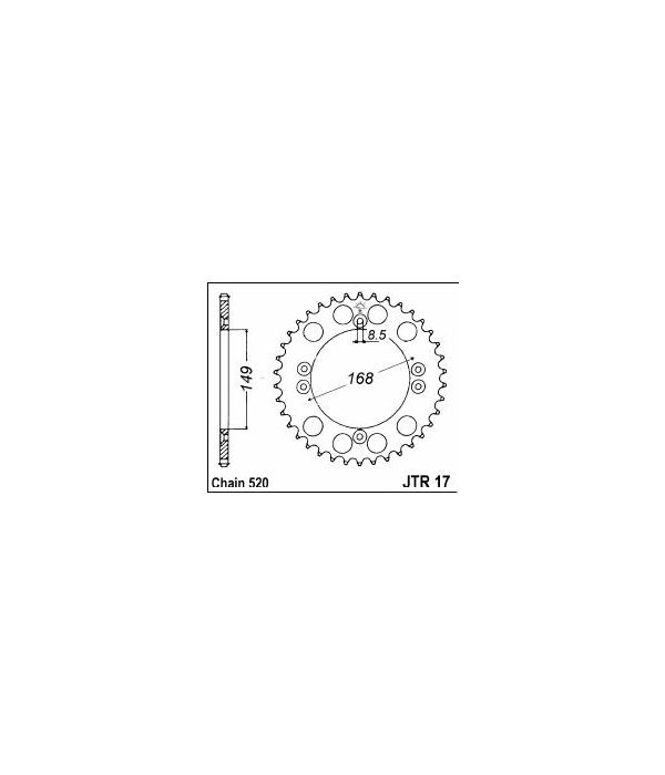 Corona de acero 42 dientes