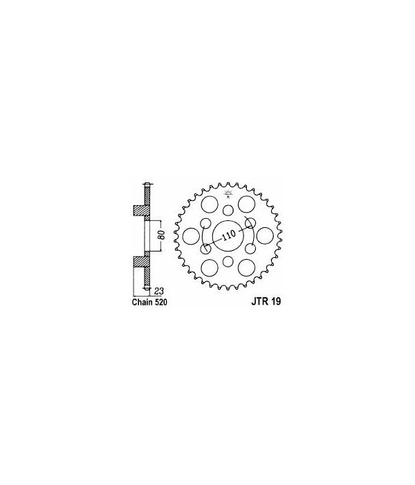 Corona de aluminio 36 dientes