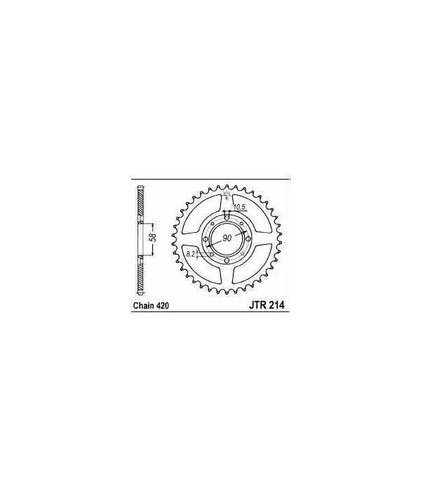 Corona de acero 36 dientes