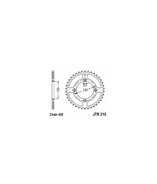 Corona de acero 46 dientes