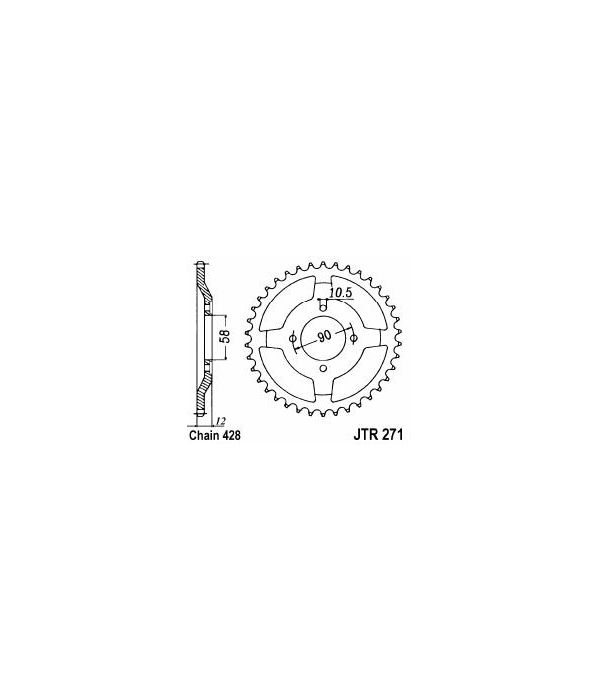 Corona de aluminio 50 dientes