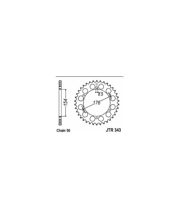 Corona de aluminio 43 dientes