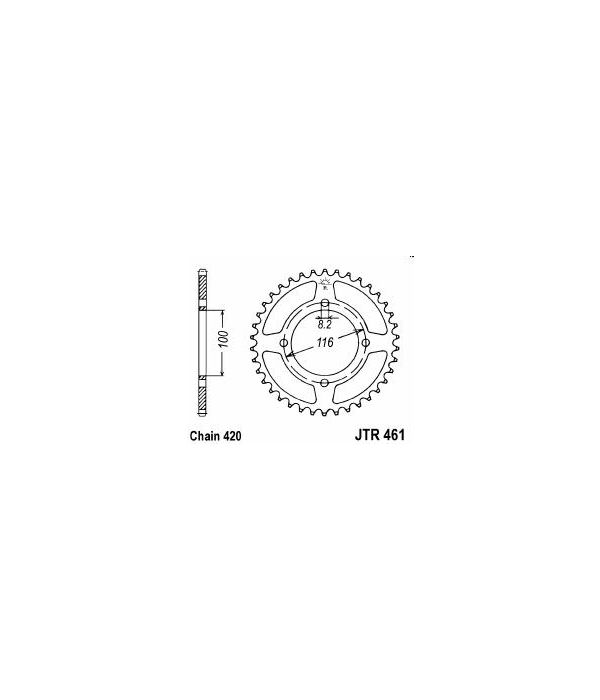 Corona de acero 54 dientes