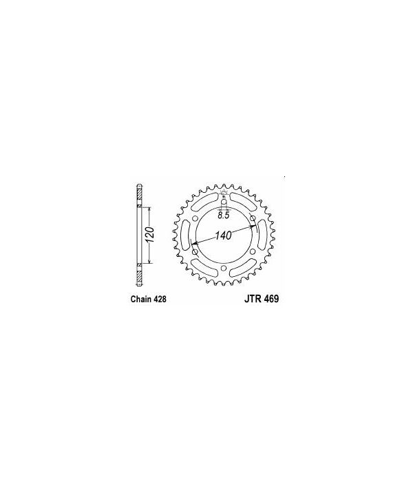 Corona de acero 53 dientes