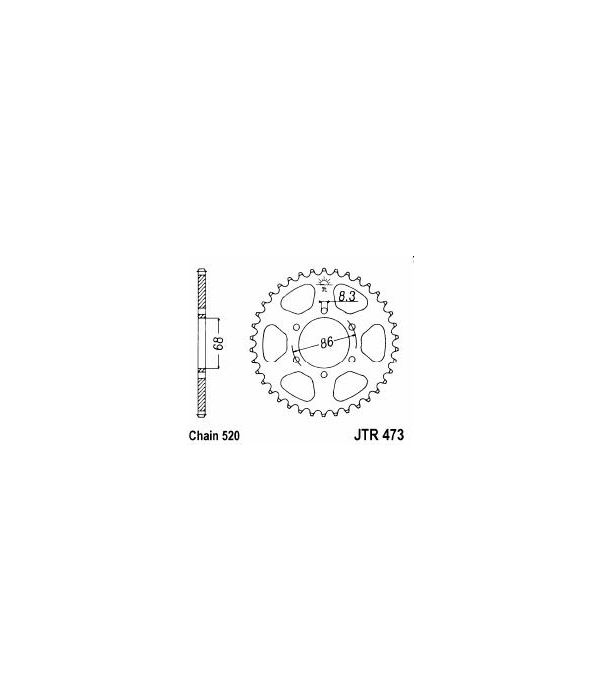 Corona de acero 37 dientes