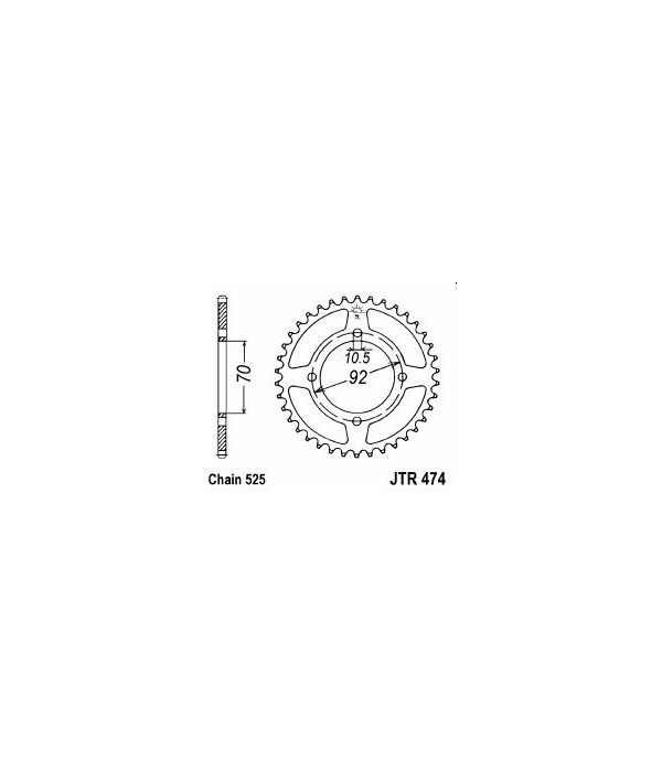 Corona de acero 48 dientes