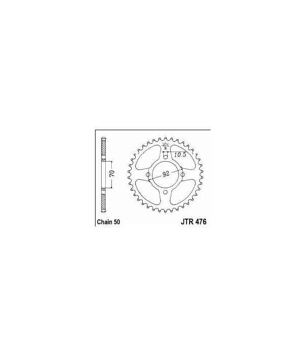 Corona de acero 48 dientes