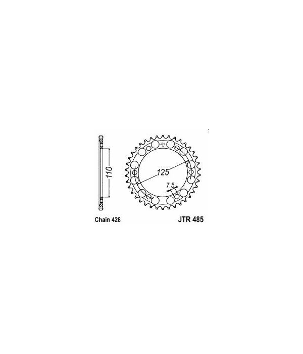 Corona de acero 54 dientes
