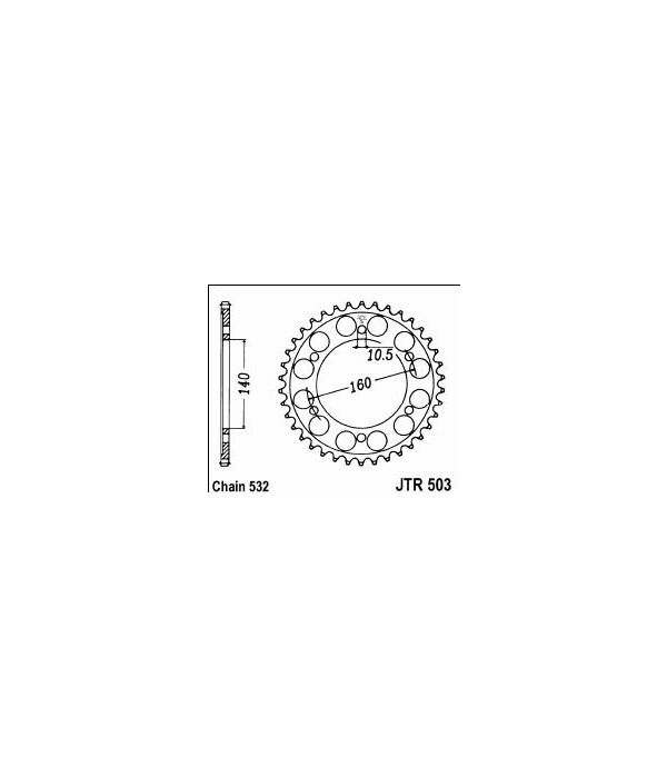 Corona de aluminio 45 dientes