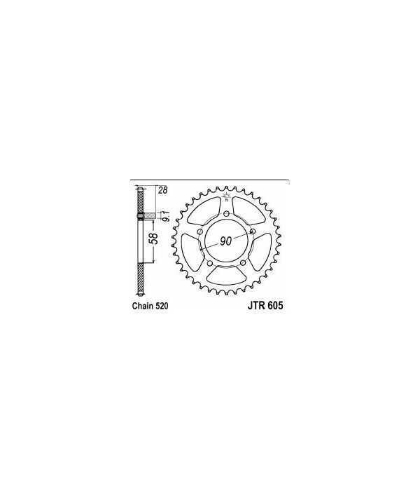 Corona de acero 36 dientes