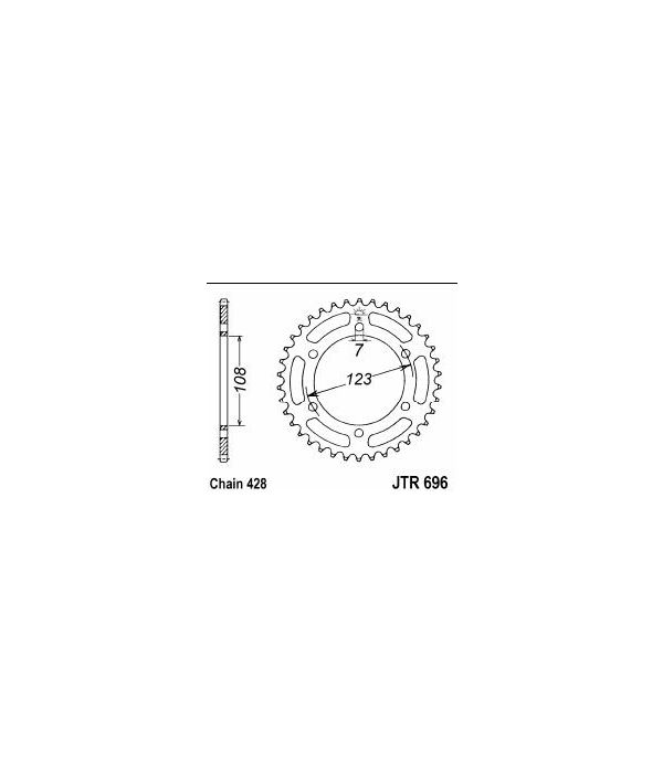 Corona de acero 43 dientes