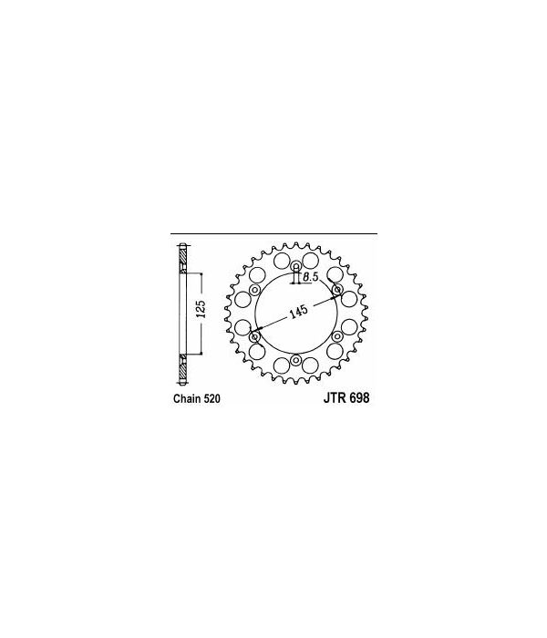Corona de acero 40 dientes