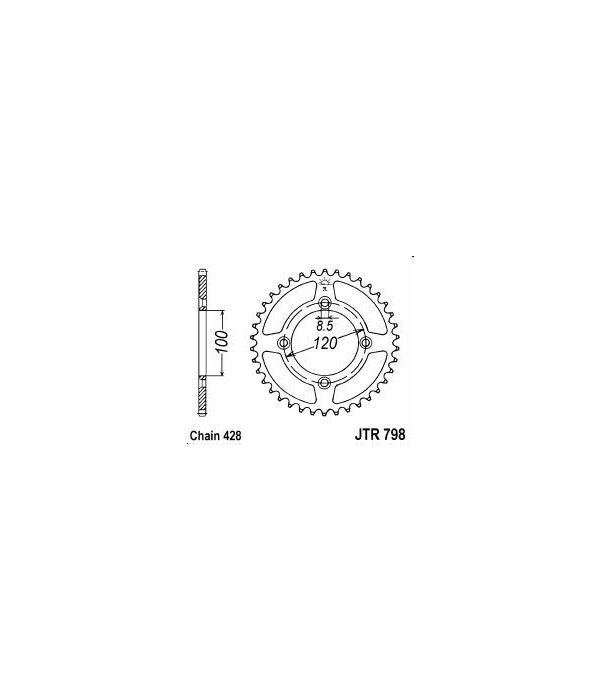 Corona de acero 50 dientes