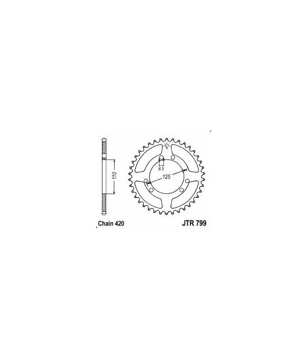Corona de acero 48 dientes