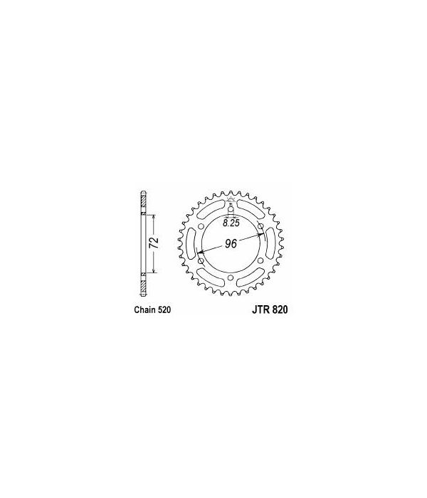 Corona de acero 42 dientes