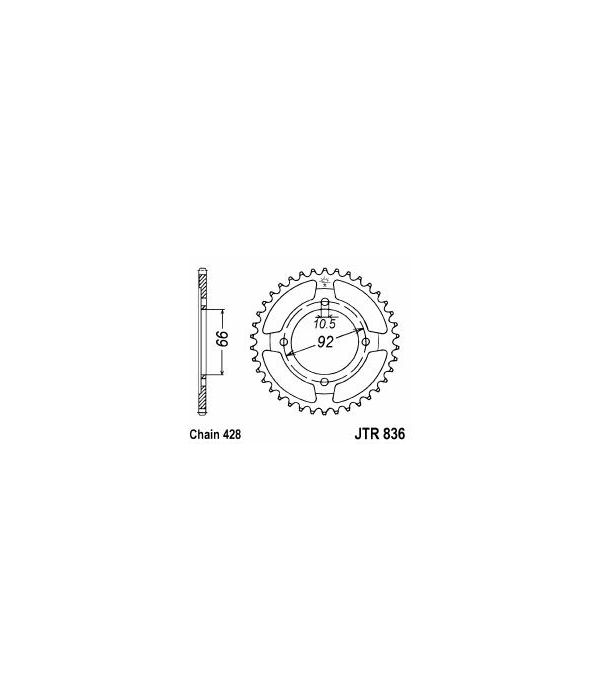 Corona de acero 36 dientes