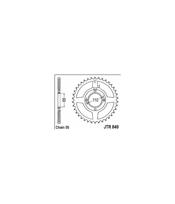 Corona de acero 38 dientes