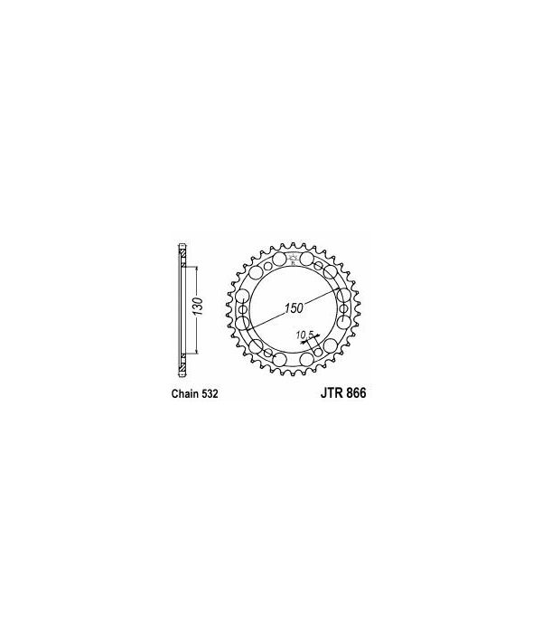 Corona de aluminio 50 dientes