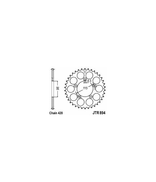 Corona de aluminio 48 dientes