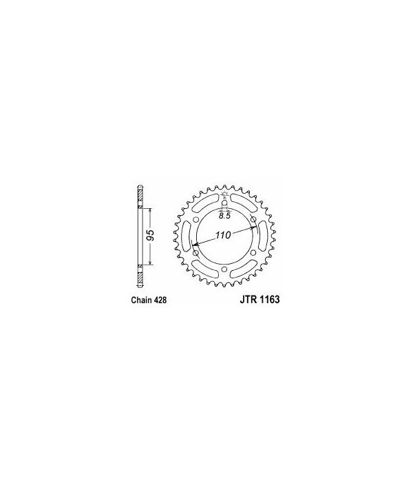 Corona de acero 45 dientes