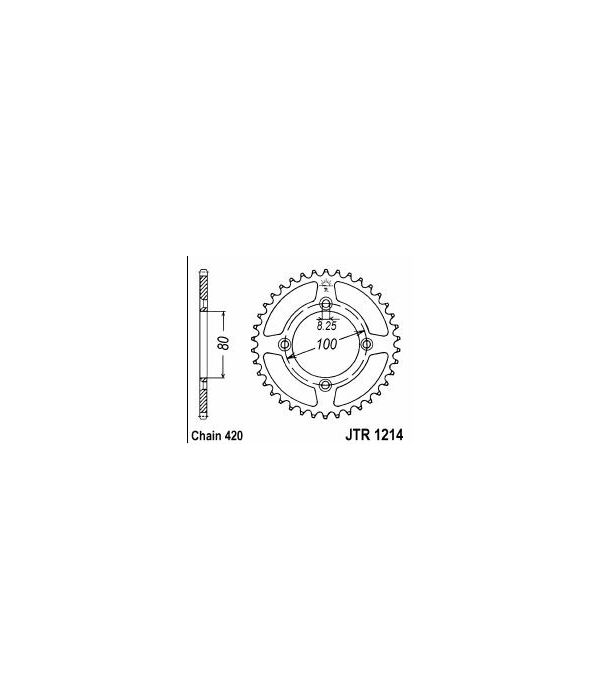 Corona de acero 38 dientes