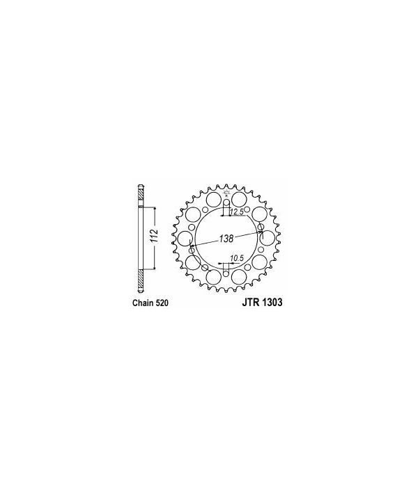 Corona de aluminio 52 dientes