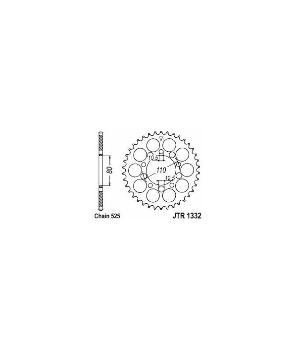 Corona de acero 38 dientes