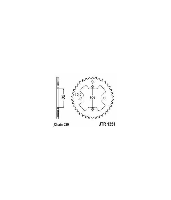 Corona de acero 40 dientes