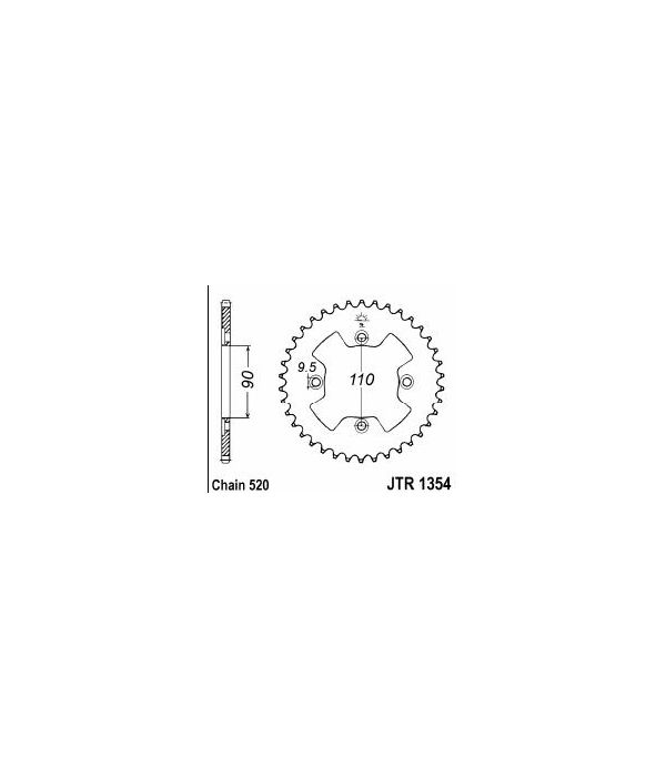 Corona de acero 38 dientes