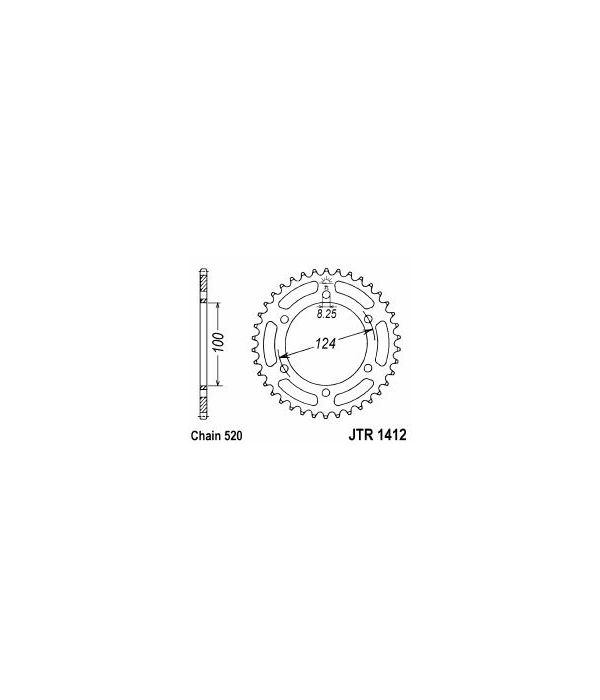 Corona de acero 37 dientes