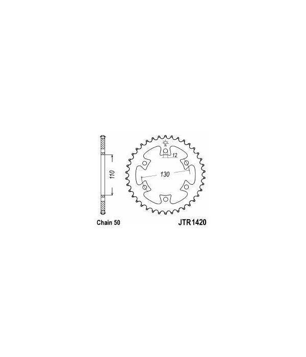 Corona de aluminio 38 dientes