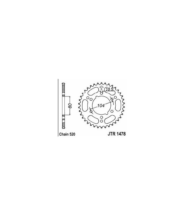 Corona de aluminio 36 dientes