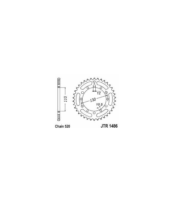 Corona de acero 41 dientes