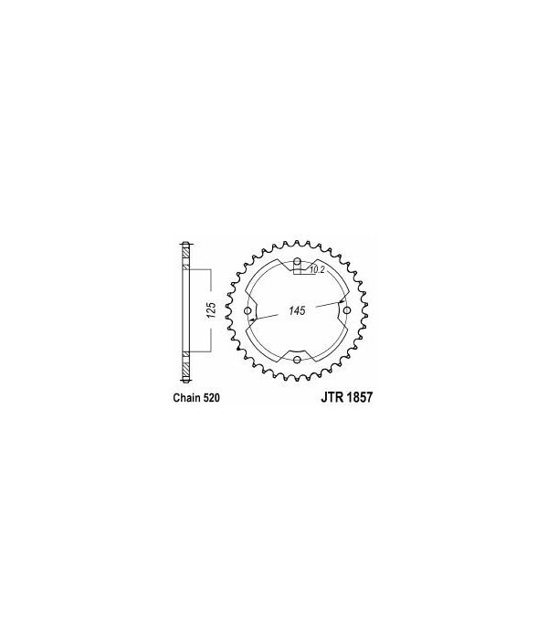 Corona de aluminio 36 dientes