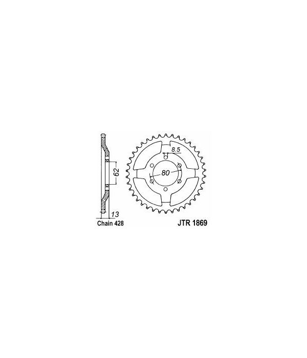 Corona de acero 45 dientes