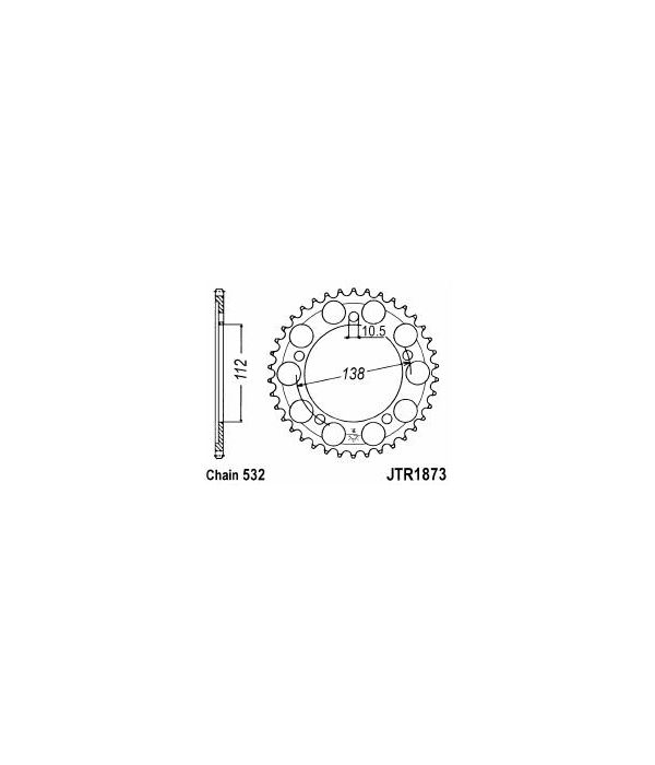 Corona de aluminio 50 dientes