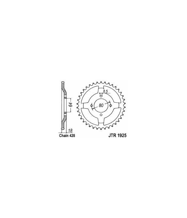 Corona de acero 47 dientes