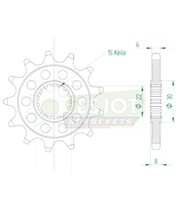 Corona de acero 41 dientes