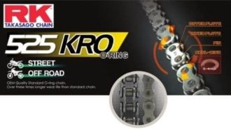 Cadena RK 525 KRO con O ring 122 eslabones