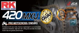 Cadena RK 420 MXUGB con U ring 110 eslabones oro