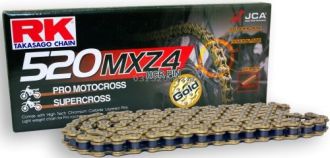 Cadena RK 520 MXZGB 110 eslabones oro