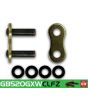 Eslabón de unión cadena RK 520 GXW remache punta huecha oro