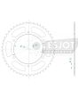 Corona de acero 45 dientes