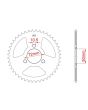 Corona de acero 38 dientes